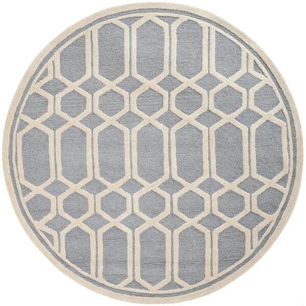 Safavieh Cambridge Rectangle Hand Tufted Rug, Silver and Ivory - 4 x 6 ft. - CAM138D-4