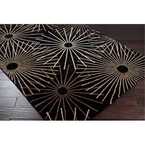 Work-Of-Art Rug  Kidney Anthracite Hand Tufted Area Rug 8 x 10 ft. - WO1430275