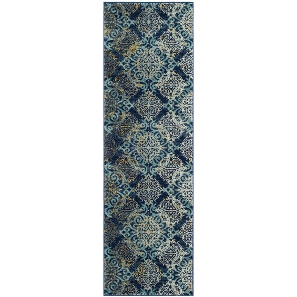 Safavieh Evoke Power Loomed Accent Rug, Royal and Light Blue - 2 ft. 2 in. x 4 ft. - EVK230A-24