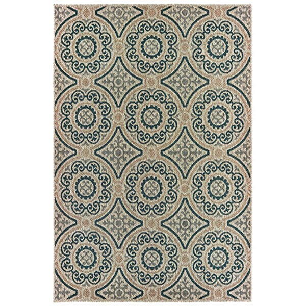 Oriental Weavers 1 ft. 10 in. x 7 ft. 6 in. Latitude Rectangular Area Rug Grey - L609X3058230ST