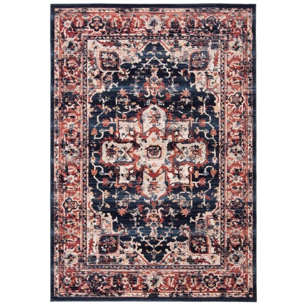Safavieh 8 x 10 ft. Charleston Bohemian Rectangle Area RugNavy & Red - CHL411L-8