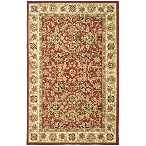 Safavieh 2 ft. - 6 in. x 8 ft. Runner- Transitional Chelsea Red And Ivory Hand Hooked Rug - HK157A-28