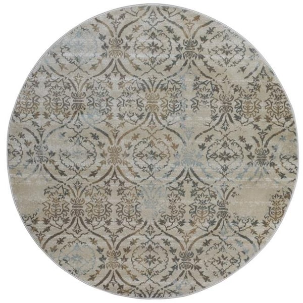 Radici Usa Radici 3746-1014-BEIGE 5 ft.3 Round Pisa Area Rug - Beige - 3746/1014/BEIGE