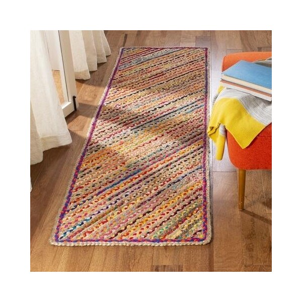 Safavieh 4 x 6 ft. Cape Cod Collection Global Rectangle Hand Woven RugNatural & Red - CAP311B-4