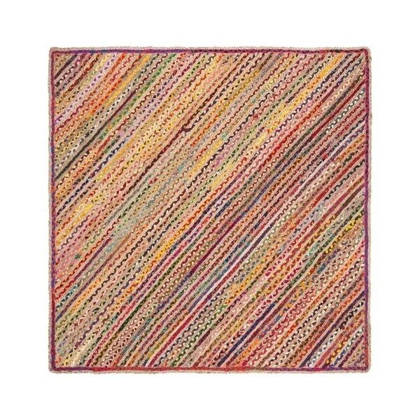 Safavieh 4 x 6 ft. Cape Cod Collection Global Rectangle Hand Woven RugNatural & Red - CAP311B-4