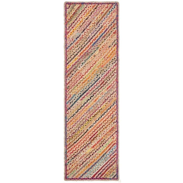Safavieh 4 x 6 ft. Cape Cod Collection Global Rectangle Hand Woven RugNatural & Red - CAP311B-4