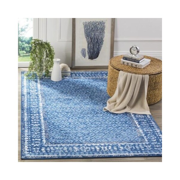 Safavieh Adirondack Power Loomed Rectangle Rug- Light Blue - Dark Blue- 2 Ft. 6 In. X 8 Ft. - ADR110F-28