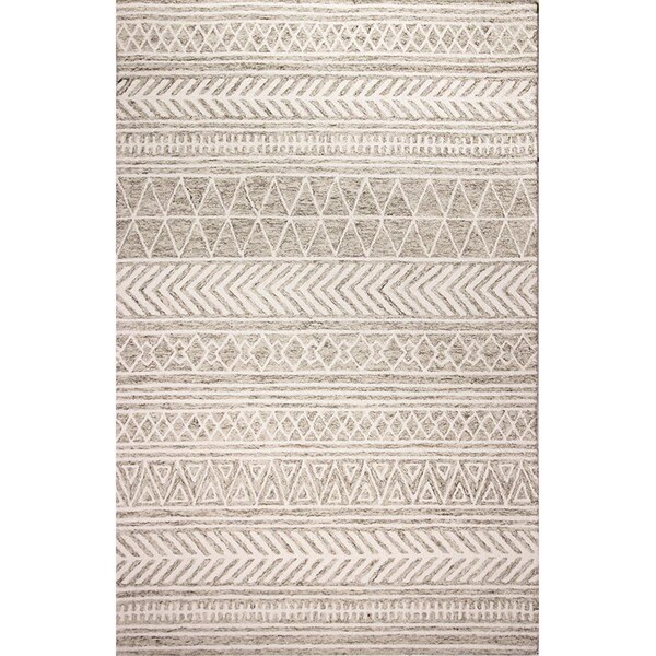 Bashian 5 ft. x 7 ft. 6 in. Valencia Collection Transitional 100 Percent Wool Hand Tufted Area Rug, Beige - R131-BE-5X7.6-AL118