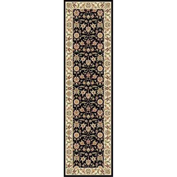 Safavieh 2 ft. 3 in. x 8 ft. Runner Lyndhurst Black and Ivory Traditional Rug - LNH316B-28