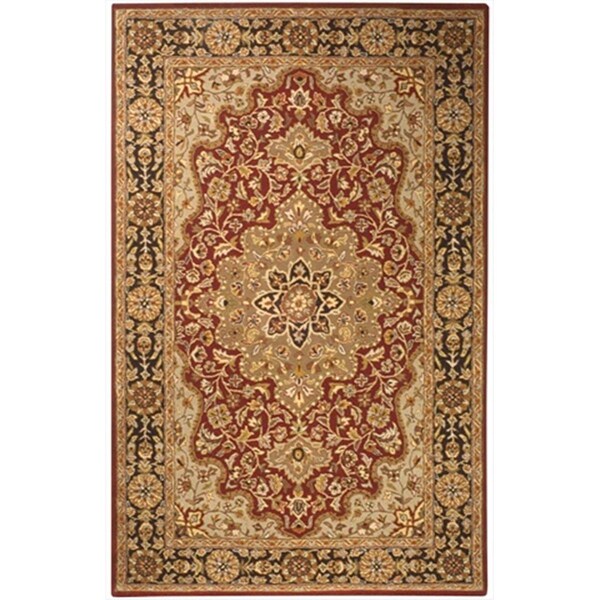 Safavieh 2 x 3 ft. Accent- Traditional Heritage Red And Black Hand Tufted Rug - HG760B-2