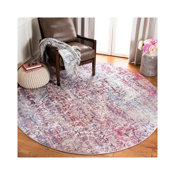 Safavieh 4 x 6 ft. Bristol Rectangle Power Loomed Rug Pink & Multicolor - BTL485U-4