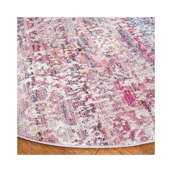 Safavieh 4 x 6 ft. Bristol Rectangle Power Loomed Rug Pink & Multicolor - BTL485U-4