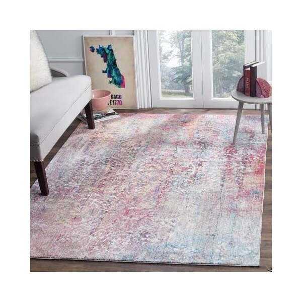 Safavieh 4 x 6 ft. Bristol Rectangle Power Loomed Rug Pink & Multicolor - BTL485U-4