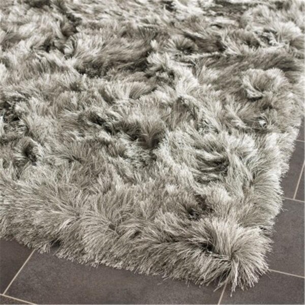 Safavieh 3 x 5 ft. Small Rectangle Paris Shag and Flokati Silver Hand Tufted Rug - SG511-7575-3