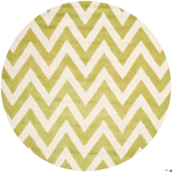 Safavieh Cambridge Hand Tufted Rectangle Rug- Green - Ivory- 2 ft. 6 in. x 8 ft. - CAM139T-28