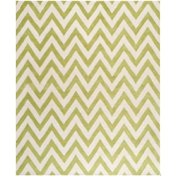 Safavieh Cambridge Hand Tufted Rectangle Rug- Green - Ivory- 2 ft. 6 in. x 8 ft. - CAM139T-28