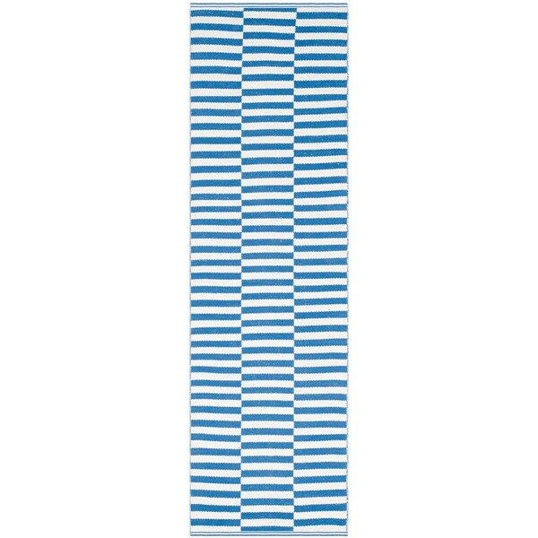 Safavieh 2 ft. 6 in. x 4 ft. Montauk Hand Woven Runner Area RugIvory & Blue - MTK715C-24