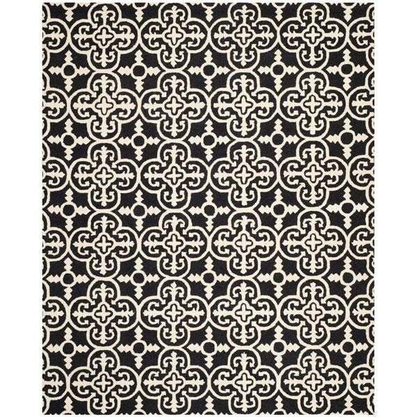 Safavieh Cambridge Hand Tufted Rectangle Rug, Black and Ivory - 3 x 5 ft. - CAM133E-3