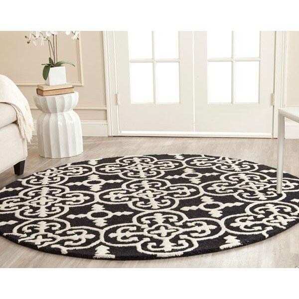 Safavieh Cambridge Hand Tufted Rectangle Rug, Black and Ivory - 3 x 5 ft. - CAM133E-3