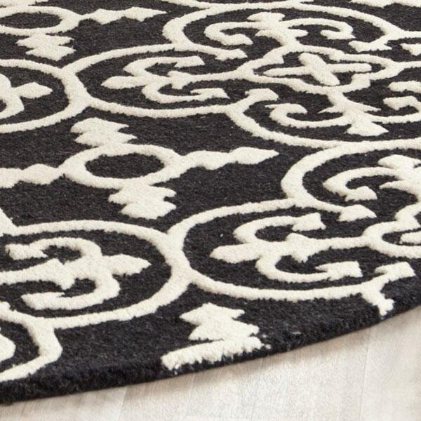 Safavieh Cambridge Hand Tufted Rectangle Rug, Black and Ivory - 3 x 5 ft. - CAM133E-3