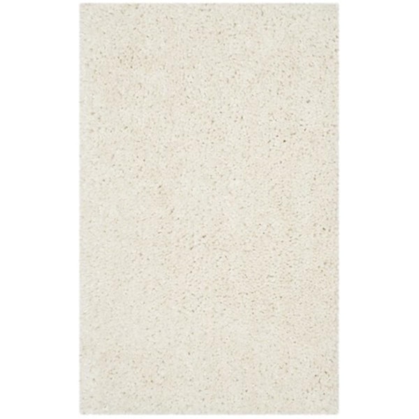 Safavieh Popcorn Shag Hand Tufted Small Rectangle Rug- Ivory- 3 x 5 ft. - SG267A-3