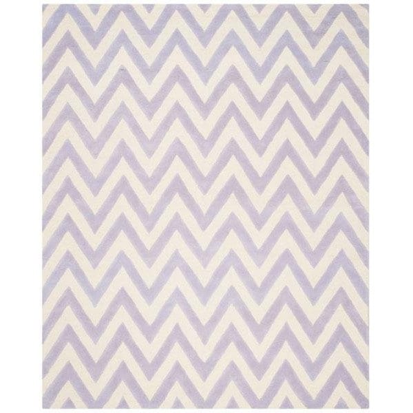 Safavieh Cambridge Hand Tufted Small Rectangle Rug- Lavander - Ivory- 3 x 5 ft. - CAM139C-3