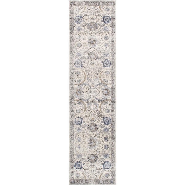 Pasargad Home 2 ft 6 in x 8 ft Amadeus Design Power Loom Runner Rug Beige - PRC1021IB 2.06X8