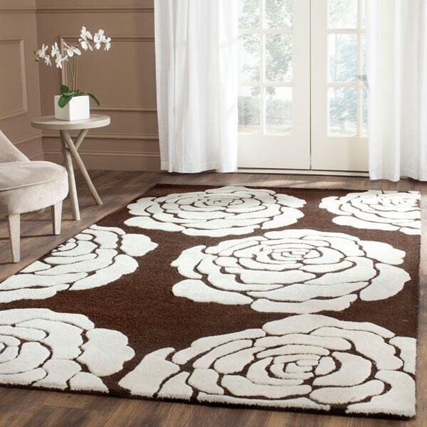 Safavieh 2 x 3 ft. Cambridge Hand Tufted Accent Area RugBrown & Ivory - CAM782R-2
