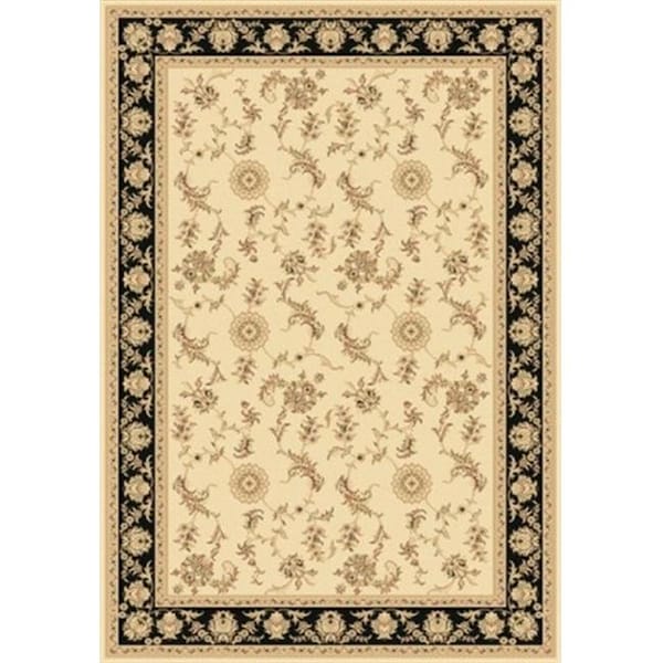 Dynamic Rugs Dynamic Rugs LE2458017190 Legacy 2 x 3.6 58017-190 Rug - Ivory-Black - LE2458017190