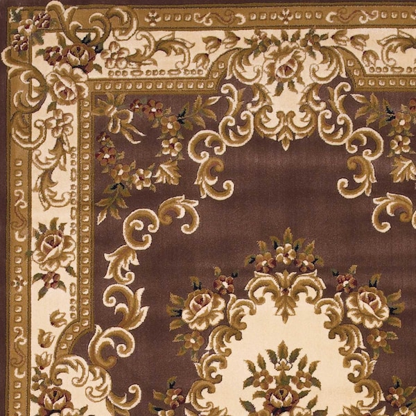 Homeroots 20 x 31 in. Polypropylene Plum & Ivory Area Rug - 353197