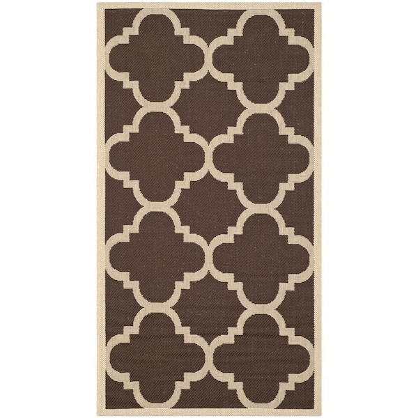 Safavieh 2 Ft. - 7 In. X 5 Ft. Courtyard Power Loomed Rug, Small Rectangle - Dark Brown - CY6243-204-3
