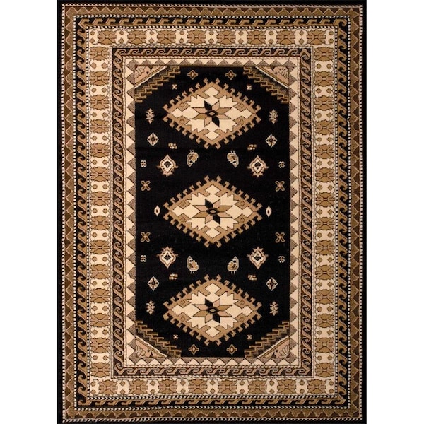 United Weavers 2 ft. 3 x 7 ft. 2 in. Dallas Tres Runner RugBlack - 851 10270 28A