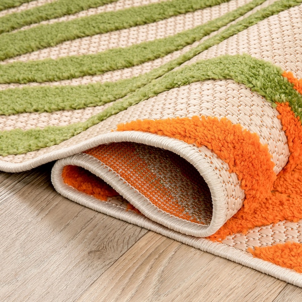 World Rug Gallery Amalfi Contemporary Tropical Floral Indoor/Outdoor Runner Rug 2' x 7' Multi - 8013MULTI2X7