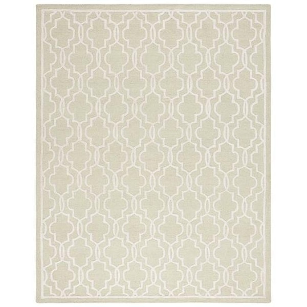 Safavieh Cambridge Hand Tufted Accent Rugs, Light Green and Ivory - 2 x 3 ft. - CAM131B-2