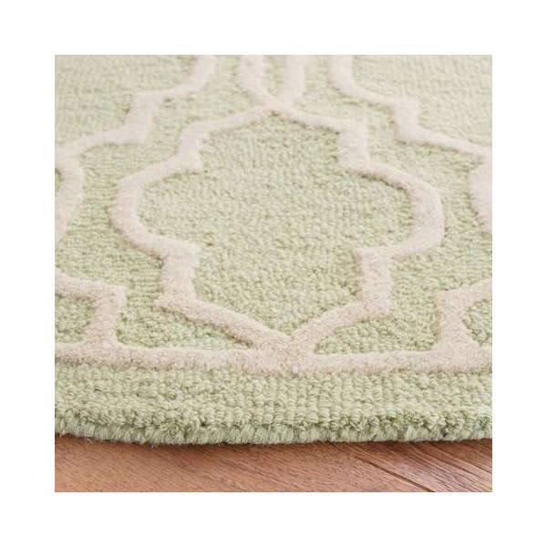 Safavieh Cambridge Hand Tufted Accent Rugs, Light Green and Ivory - 2 x 3 ft. - CAM131B-2