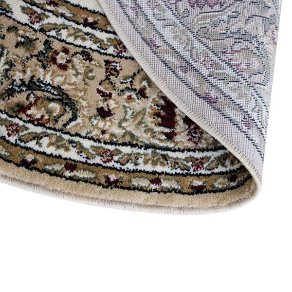 Flash Furniture Ivory 5x5 Round Traditional Persian Style Rug - NR-RG281-55-IV-GG