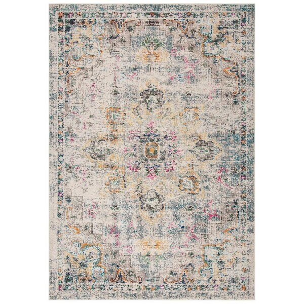Safavieh Madison Power Loomed Runner Area RugGrey & Gold 2 ft.2 in. x 6 ft. - MAD473F-26