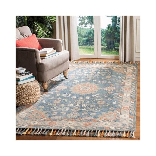 Safavieh Aspen Hand Tufted Runner RugBlue & Rust 2 ft. 3 in. x 7 ft. - APN123A-27