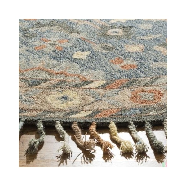 Safavieh Aspen Hand Tufted Runner RugBlue & Rust 2 ft. 3 in. x 7 ft. - APN123A-27
