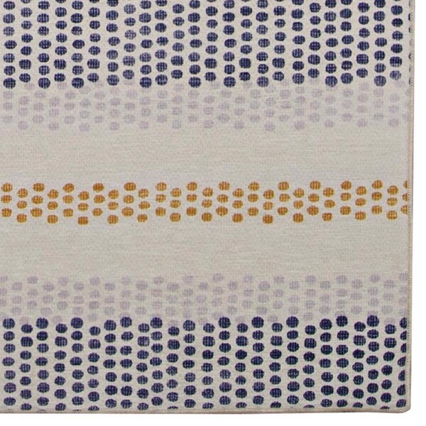 Linon Home Decor Linon Home Decor 7 ft. W X 5 ft. L Blue/Cream Delray Polyester Area Rug - RUGACEOW449
