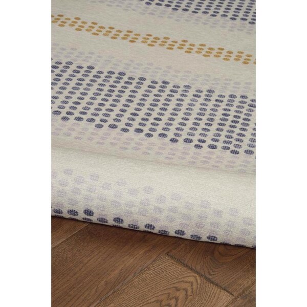Linon Home Decor Linon Home Decor 7 ft. W X 5 ft. L Blue/Cream Delray Polyester Area Rug - RUGACEOW449