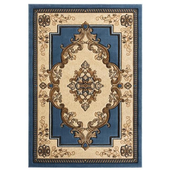United Weavers Of America United Weavers of America 2050 10560 69 5 ft. 3 in. x 7 ft. 6 in. Bristol Fallon Blue Rectangle Area Rug - 2050 10560 69