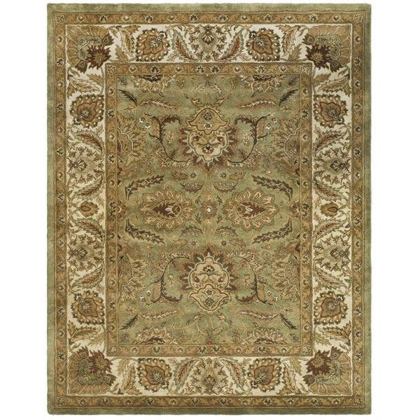 Safavieh 2 Ft. - 3 In. x 8 Ft. Runner- Traditional Classic Green And Ivory Hand Tufted Rug - CL239D-28