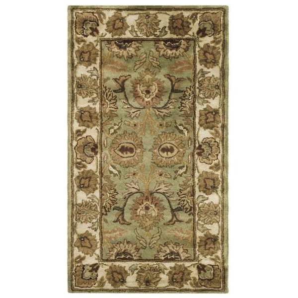 Safavieh 2 Ft. - 3 In. x 8 Ft. Runner- Traditional Classic Green And Ivory Hand Tufted Rug - CL239D-28