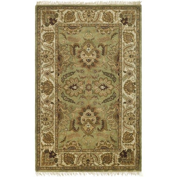 Safavieh 2 Ft. - 3 In. x 8 Ft. Runner- Traditional Classic Green And Ivory Hand Tufted Rug - CL239D-28