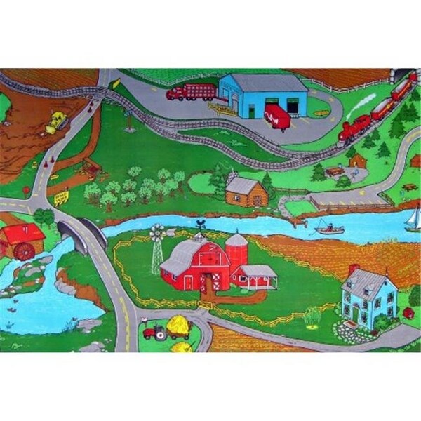 Custom Printed Rugs Custom Printed Rugs CPR062 Farm Drive the Roads & See the Sights Rug; 36 x 60 in. - CPR062
