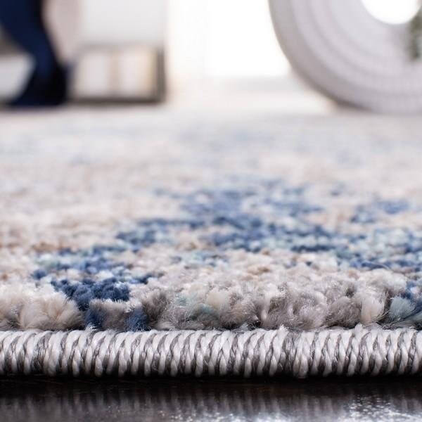 Safavieh 3 x 5 ft. Aston 700 Rectanglar Modern Contemporary Rug Grey & Navy - ASN718F-3