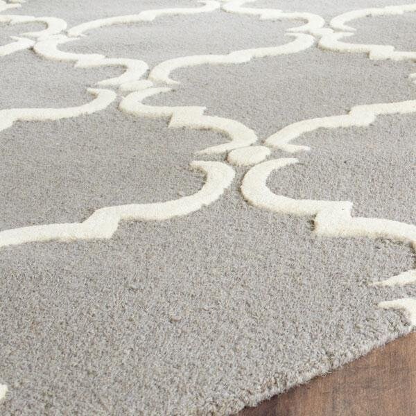 Safavieh Cambridge Hand Tufted Runner Rug- Dark Grey - Ivory- 2 ft. 6 in. x 12 ft. - CAM703D-212