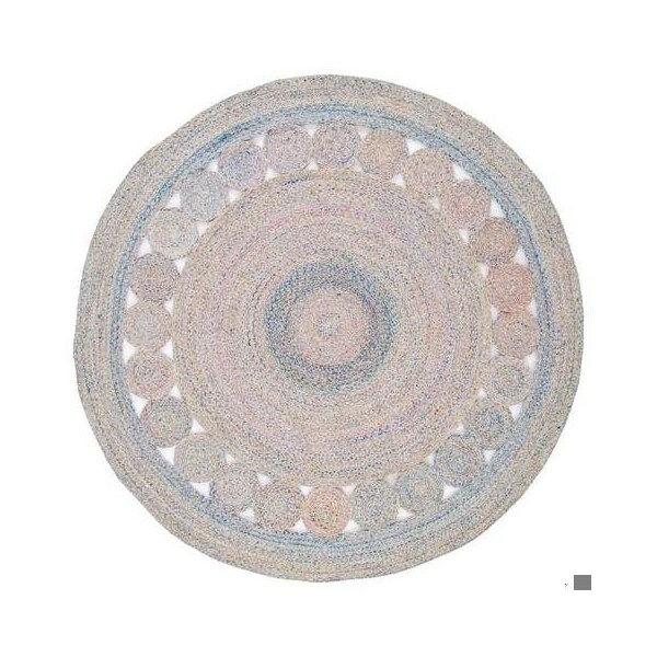 Safavieh 3 x 3 ft. Cape Cod Round Area Rug, Yellow & Pink - CAP225C-3R