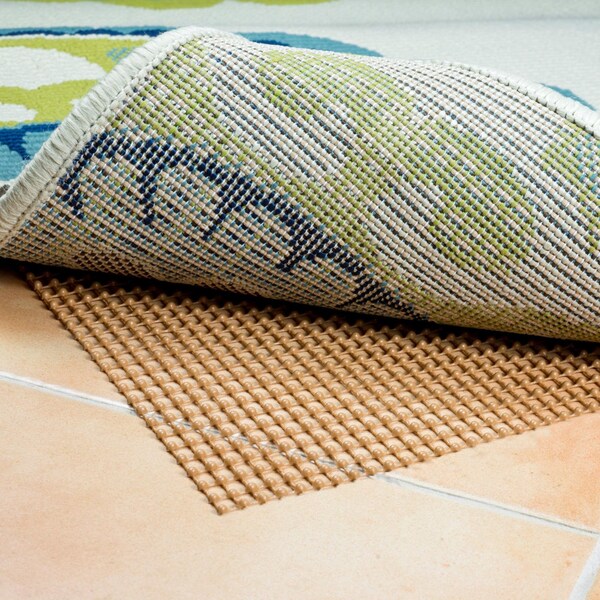 Homeroots 9 x 12 ft. Brown Non Slip Outdoor Rug Pad - 388130